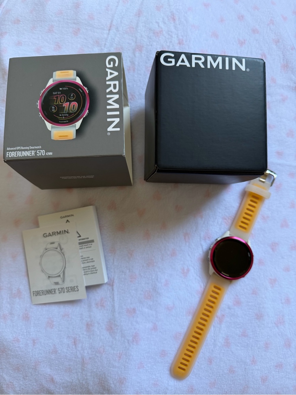 EUC Garmin Forerunner 570 42mm GPS Smartwatch - Raspberry!! 🩷 - Picture 2 of 10